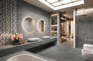 Luxury Bathroom Trends 2024 Lights Mirror And Rugs   Luxury Bathroom Tile Ideas For 2024 300x197 